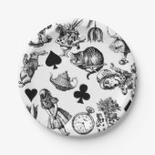Alice White Rabbit Wonderland Classic Pappteller (Vorderseite)