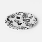 Alice White Rabbit Wonderland Classic Pappteller (Schrägansicht)