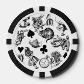 Alice White Rabbit Wonderland Classic Pokerchips (Vorderseite)