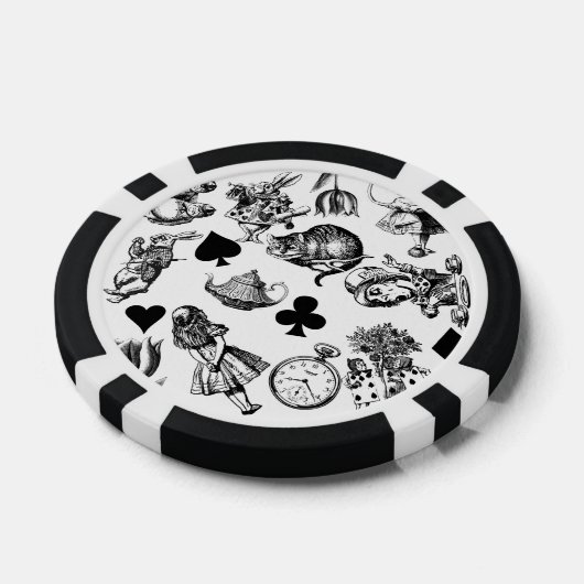 Alice White Rabbit Wonderland Classic Pokerchips (Einzeln)