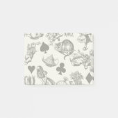 Alice White Rabbit Wonderland Classic Post-it Klebezettel (Vorderseite)