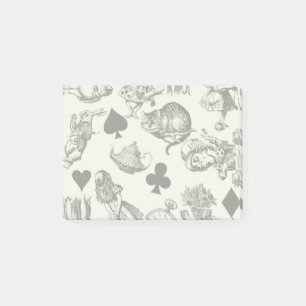 Alice White Rabbit Wonderland Classic Post-it Klebezettel