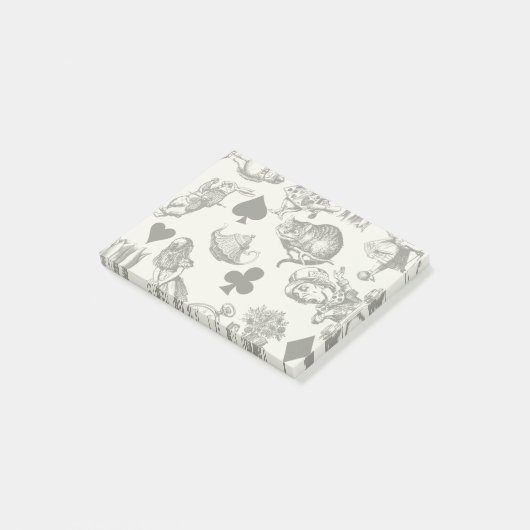 Alice White Rabbit Wonderland Classic Post-it Klebezettel (angewinkelt)