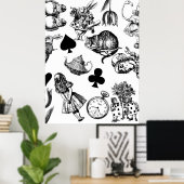 Alice White Rabbit Wonderland Classic Poster (Heimbüro)