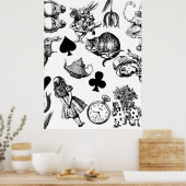 Alice White Rabbit Wonderland Classic Poster (Küche)