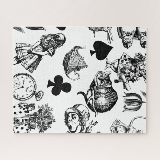 Alice White Rabbit Wonderland Classic Puzzle (Horizontal)