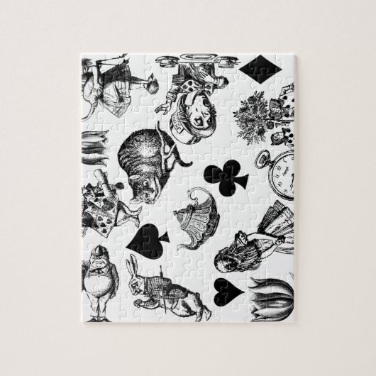 Alice White Rabbit Wonderland Classic Puzzle (Vertikal)