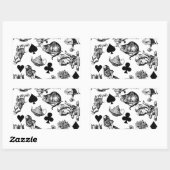 Alice White Rabbit Wonderland Classic Rechteckiger Aufkleber (Blatt)