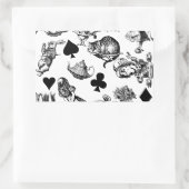 Alice White Rabbit Wonderland Classic Rechteckiger Aufkleber (Tasche)