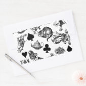 Alice White Rabbit Wonderland Classic Rechteckiger Aufkleber (Umschlag)