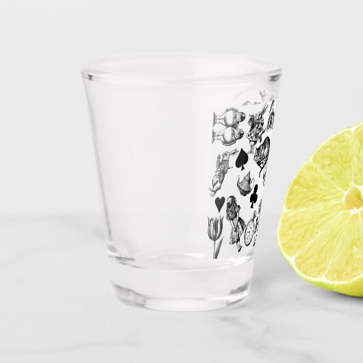 Alice White Rabbit Wonderland Classic Schnapsglas (Links)