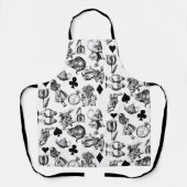 Alice White Rabbit Wonderland Classic Schürze (Vorderseite)