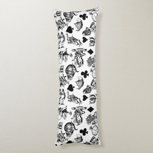 Alice White Rabbit Wonderland Classic Seitenschläferkissen (Rückseite (Vertikal))