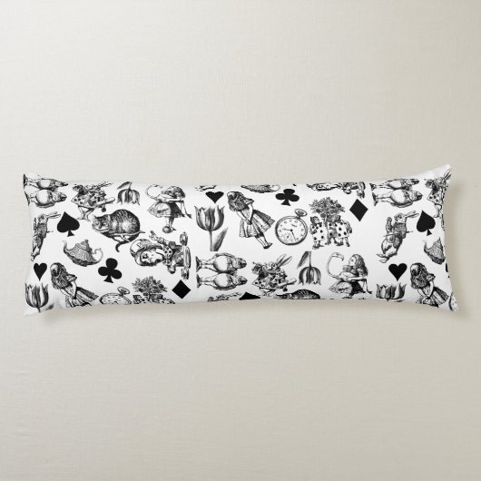 Alice White Rabbit Wonderland Classic Seitenschläferkissen (Rückseite)