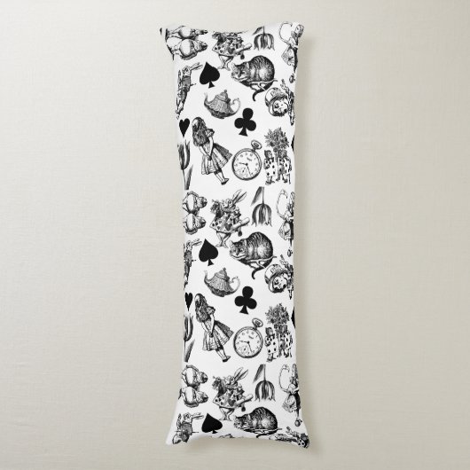 Alice White Rabbit Wonderland Classic Seitenschläferkissen (Vorderseite Vertikal)