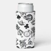 Alice White Rabbit Wonderland Classic Selters Dosenkühler (Seltzer Vorderseite)