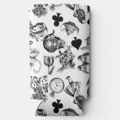 Alice White Rabbit Wonderland Classic Selters Dosenkühler (Rückseite)