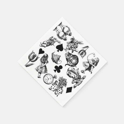 Alice White Rabbit Wonderland Classic Serviette (Ecke)