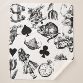 Alice White Rabbit Wonderland Classic Sherpadecke (Vorderseite)