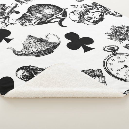 Alice White Rabbit Wonderland Classic Sherpadecke (3/4)