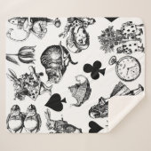 Alice White Rabbit Wonderland Classic Sherpadecke (Vorderseite (Horizontal))