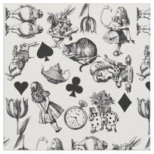 Alice White Rabbit Wonderland Classic Stoff