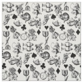 Alice White Rabbit Wonderland Classic Stoff (Muster)