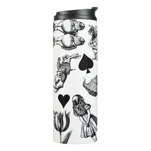 Alice White Rabbit Wonderland Classic Thermosbecher (Nach links gedreht)