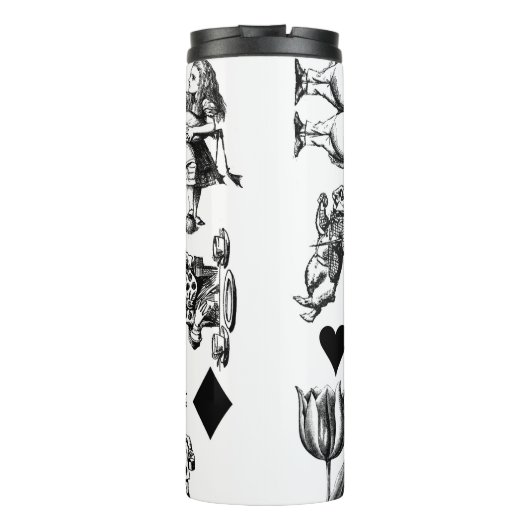 Alice White Rabbit Wonderland Classic Thermosbecher (Rückseite)