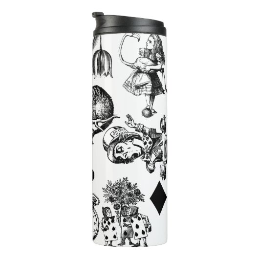 Alice White Rabbit Wonderland Classic Thermosbecher (Nach rechts gedreht)
