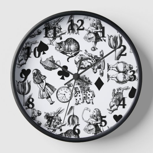 Alice White Rabbit Wonderland Classic Uhr (Vorderseite)