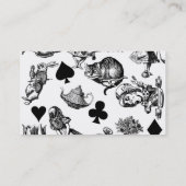 Alice White Rabbit Wonderland Classic Visitenkarte (Rückseite)