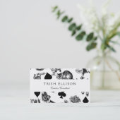 Alice White Rabbit Wonderland Classic Visitenkarte (Stehend Vorderseite)