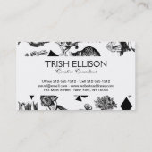 Alice White Rabbit Wonderland Classic Visitenkarte (Rückseite)