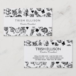 Alice White Rabbit Wonderland Classic Visitenkarte