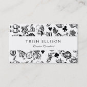 Alice White Rabbit Wonderland Classic Visitenkarte (Vorderseite)