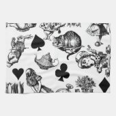 Alice White Rabbit Wonderland Geschirrtuch (Horizontal)