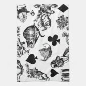 Alice White Rabbit Wonderland Geschirrtuch (Vertikal)
