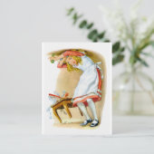 Alice wird zu groß! Oh nein! Postkarte (Stehend Vorderseite)