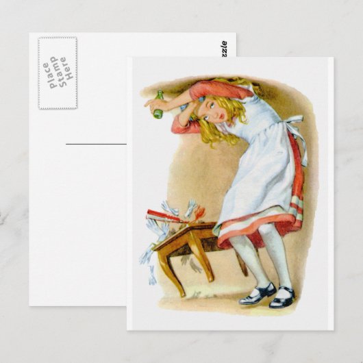 Alice wird zu groß! Oh nein! Postkarte (Vorne/Hinten)