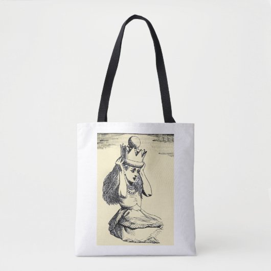 Alice wird zur Königin Alice gekrönt Alice setzt d Tasche (Vorderseite)