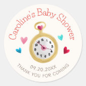 Alice Wonderland Birthday Dusche Runder Aufkleber (Vorderseite)