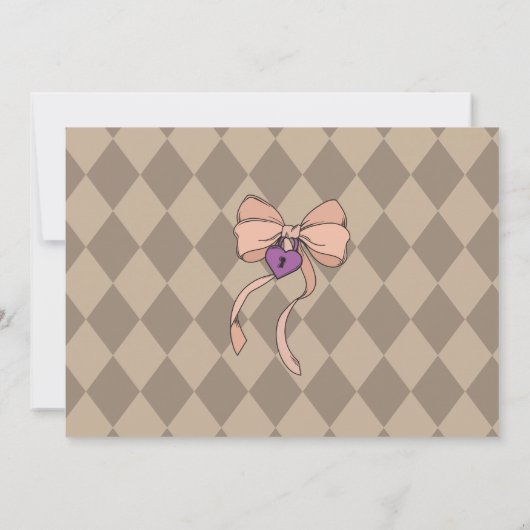 Alice Wonderland Birthday Foto Einladung (Rückseite)