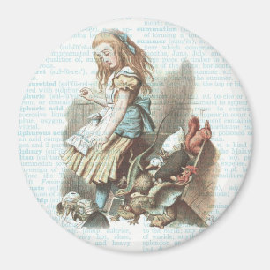 Alice Wonderland favorisiert Vintage Buchseite Kun Magnet