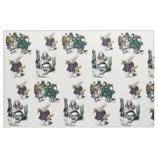Alice Wonderland Looking Glass White Rabbit MEDIA Stoff