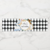 Alice Wonderland mad hatte Party Wasserflasche Wasserflaschenetikett (Einzelnes Label)