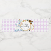 Alice Wonderland mad hatte Party Wasserflasche Wasserflaschenetikett (Einzelnes Label)