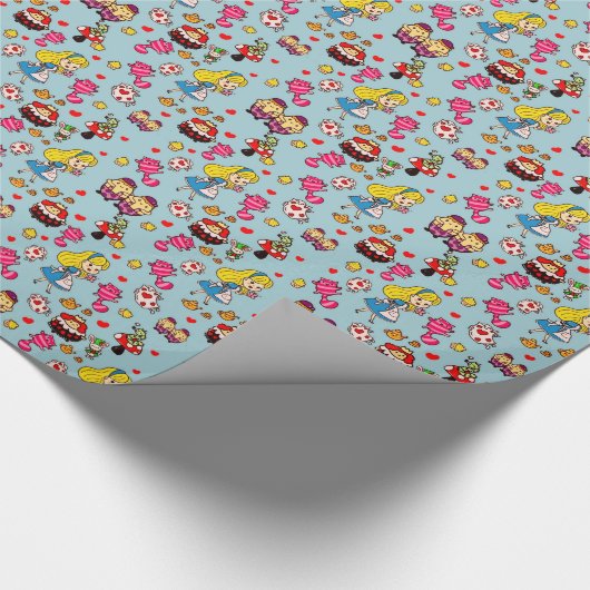 Alice Wonderland Mad Hatter Cat Doodle Art von Lea Geschenkpapier (Ecke)
