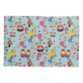 Alice Wonderland Mad Hatter Cat Doodle Art von Lea Kissenbezug (Rückseite)