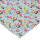 Alice Wonderland Mad Hatter Cat Doodle Art von Lea Tischdecke (Schrägansicht)